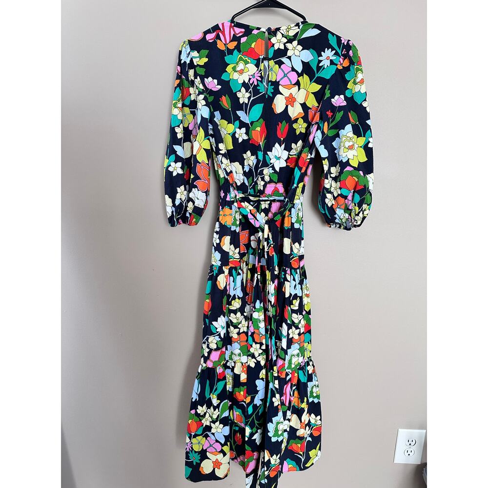 Kate Spade Flower Bed Lawn Floral Midi Dress - Picture 6 of 9
